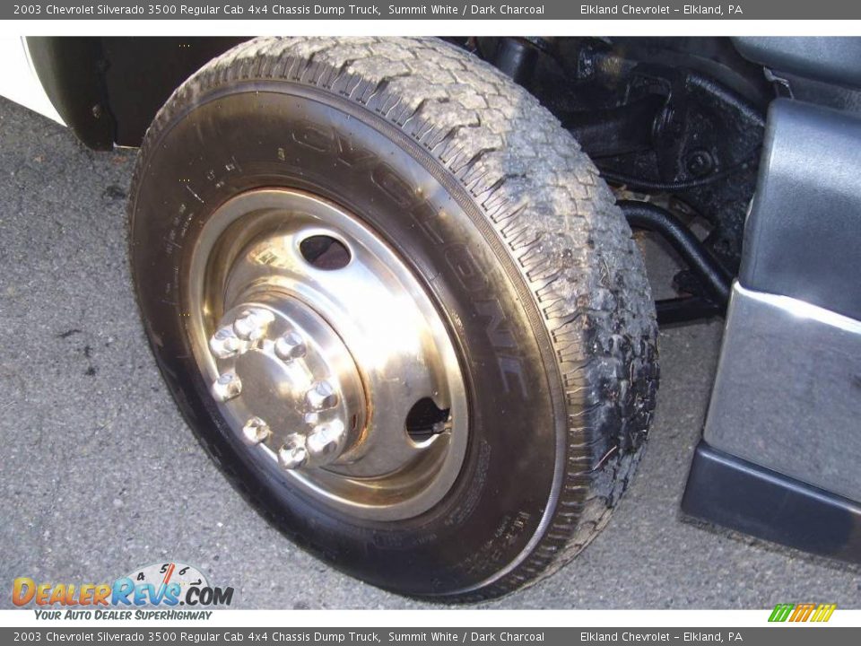 2003 Chevrolet Silverado 3500 Regular Cab 4x4 Chassis Dump Truck Summit White / Dark Charcoal Photo #11