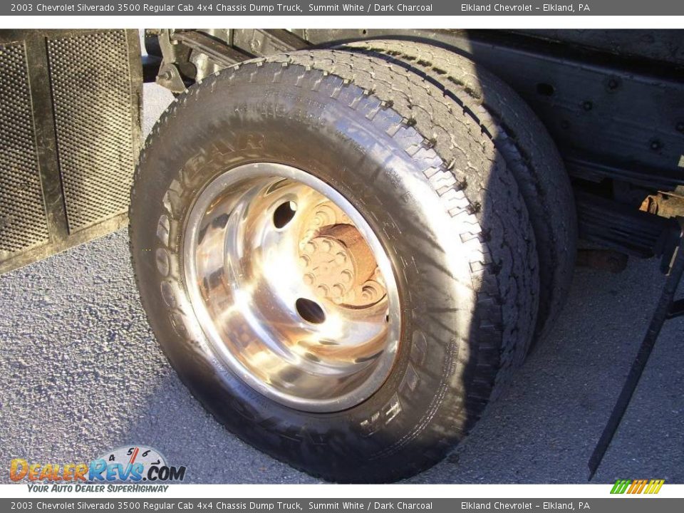 2003 Chevrolet Silverado 3500 Regular Cab 4x4 Chassis Dump Truck Summit White / Dark Charcoal Photo #12