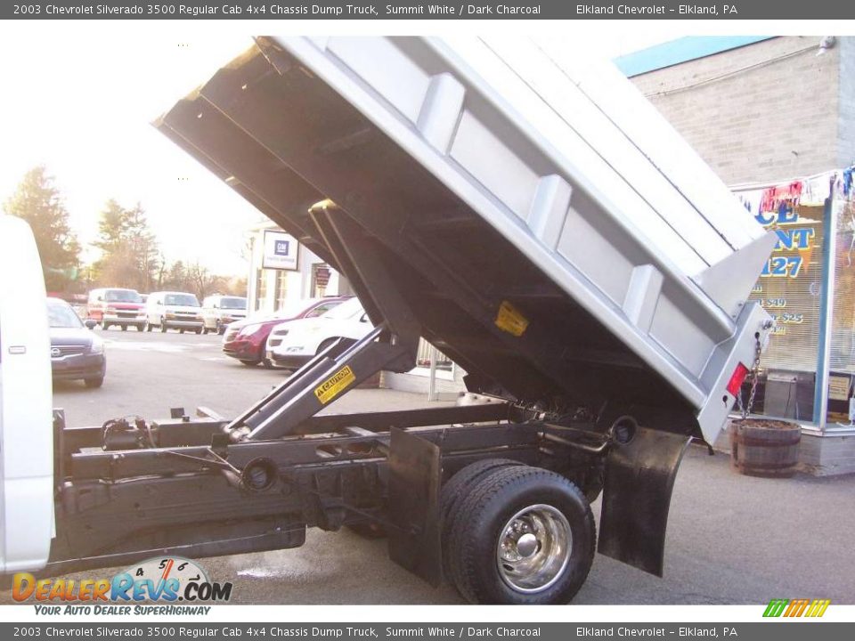 2003 Chevrolet Silverado 3500 Regular Cab 4x4 Chassis Dump Truck Summit White / Dark Charcoal Photo #15