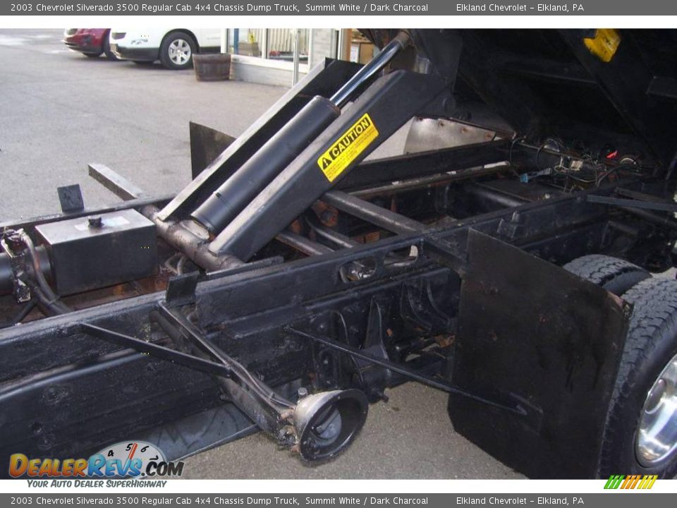 2003 Chevrolet Silverado 3500 Regular Cab 4x4 Chassis Dump Truck Summit White / Dark Charcoal Photo #16