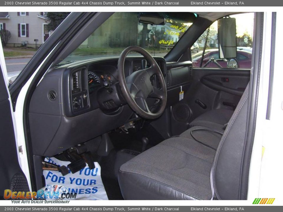 2003 Chevrolet Silverado 3500 Regular Cab 4x4 Chassis Dump Truck Summit White / Dark Charcoal Photo #30