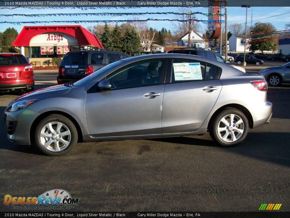 2010 Mazda MAZDA3 i Touring 4 Door Liquid Silver Metallic / Black Photo #2