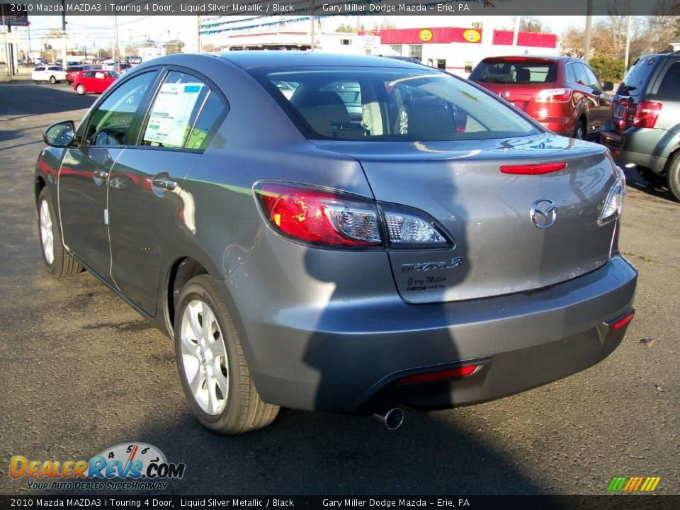 2010 Mazda MAZDA3 i Touring 4 Door Liquid Silver Metallic / Black Photo #3