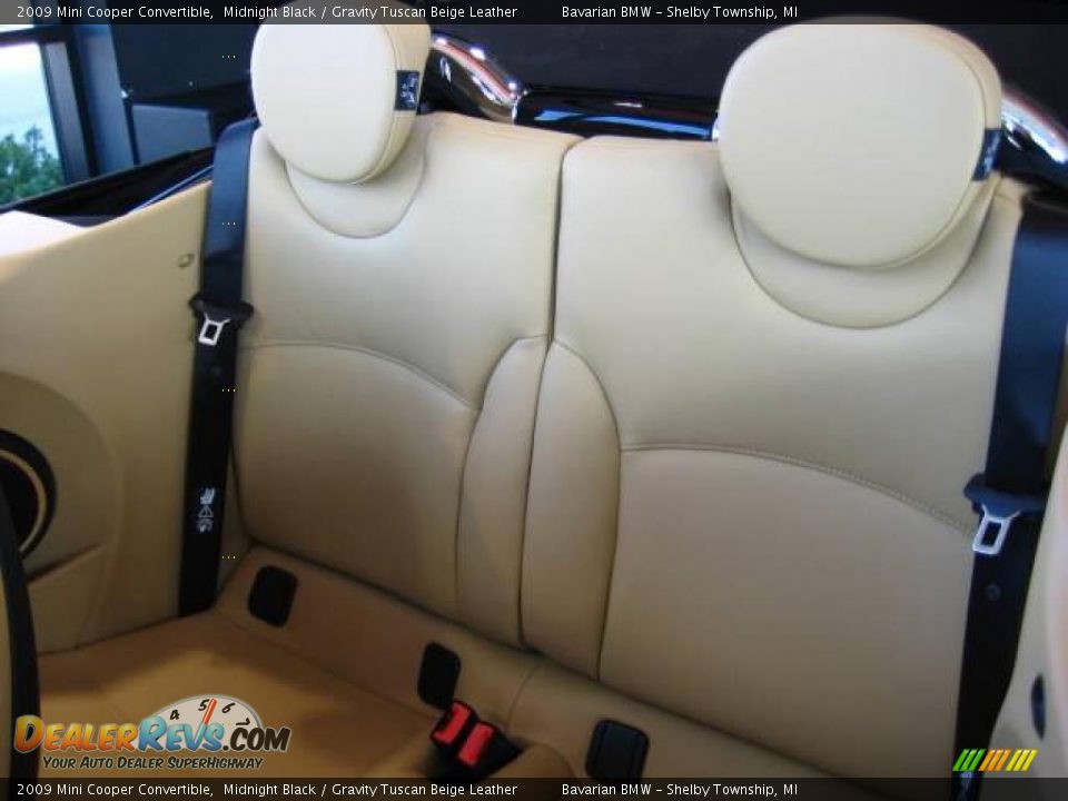 2009 Mini Cooper Convertible Midnight Black / Gravity Tuscan Beige Leather Photo #8