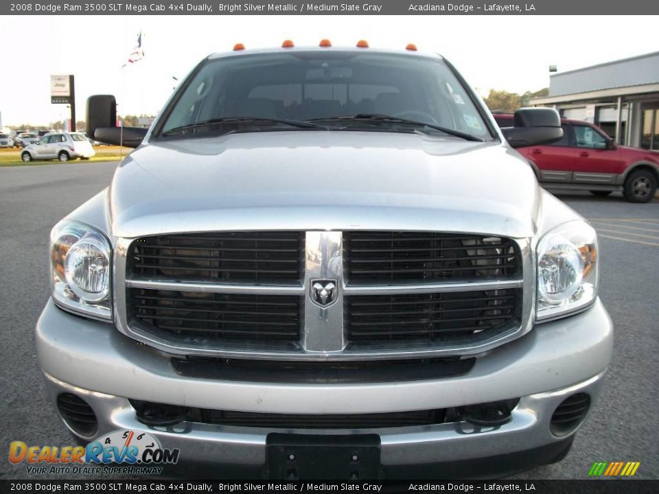 2008 Dodge Ram 3500 SLT Mega Cab 4x4 Dually Bright Silver Metallic / Medium Slate Gray Photo #8