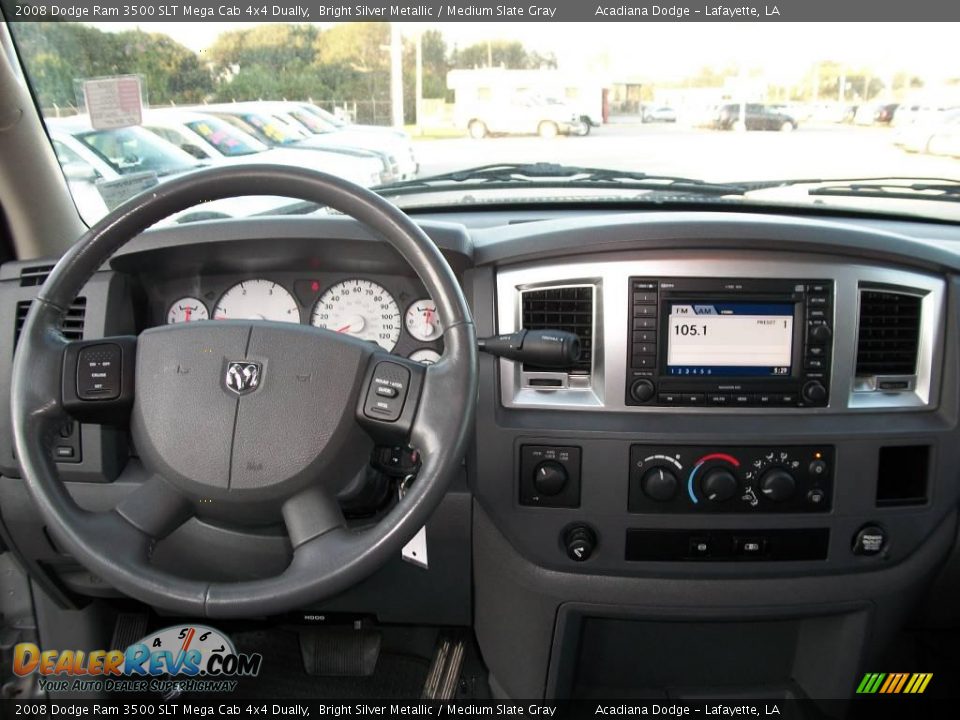 2008 Dodge Ram 3500 SLT Mega Cab 4x4 Dually Bright Silver Metallic / Medium Slate Gray Photo #11
