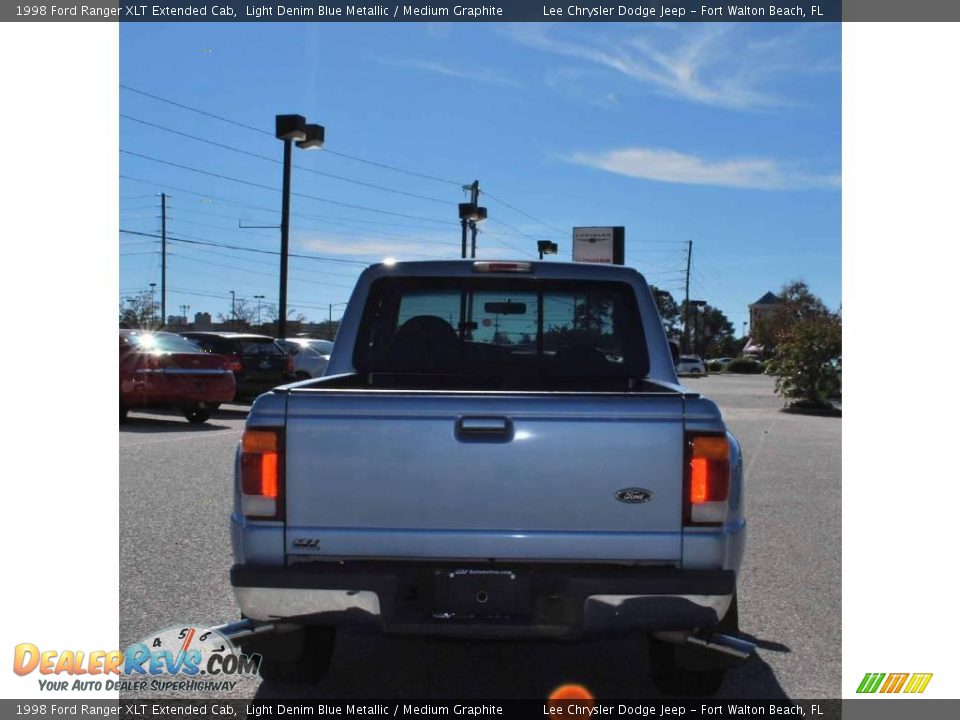 1998 Ford Ranger XLT Extended Cab Light Denim Blue Metallic / Medium Graphite Photo #4