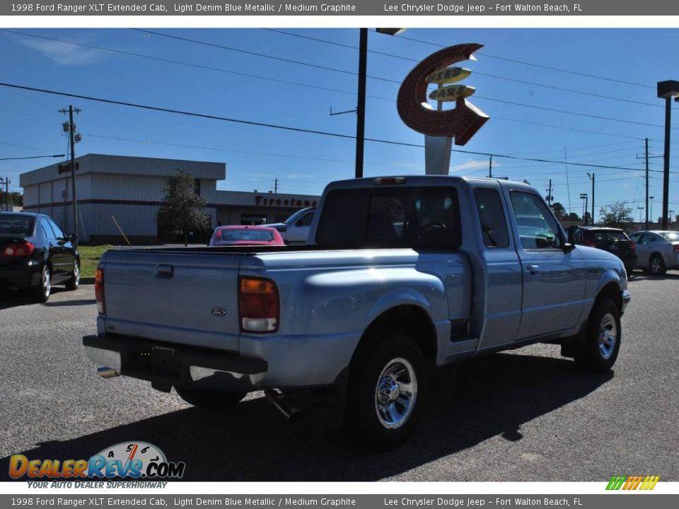 1998 Ford Ranger XLT Extended Cab Light Denim Blue Metallic / Medium Graphite Photo #5