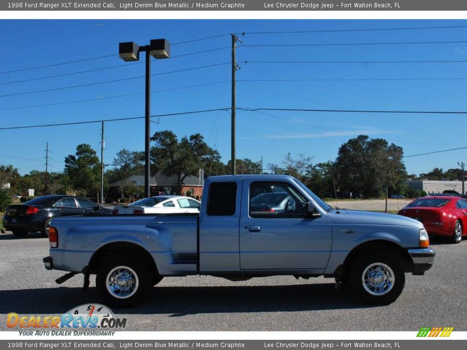 1998 Ford Ranger XLT Extended Cab Light Denim Blue Metallic / Medium Graphite Photo #6