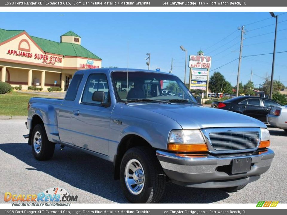 1998 Ford Ranger XLT Extended Cab Light Denim Blue Metallic / Medium Graphite Photo #7