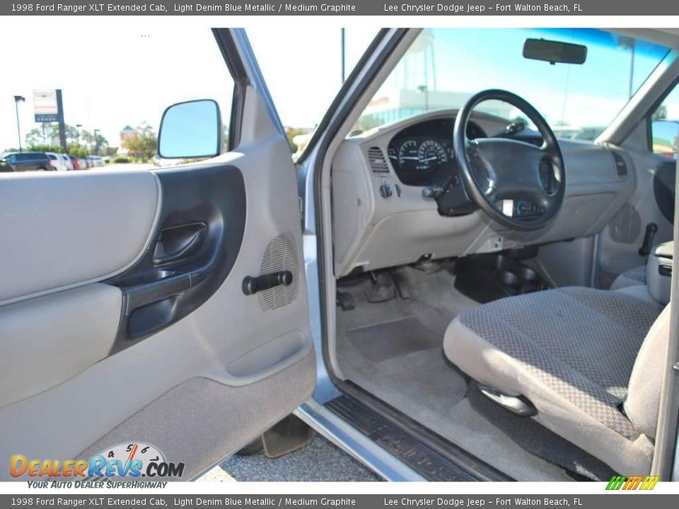 1998 Ford Ranger XLT Extended Cab Light Denim Blue Metallic / Medium Graphite Photo #13