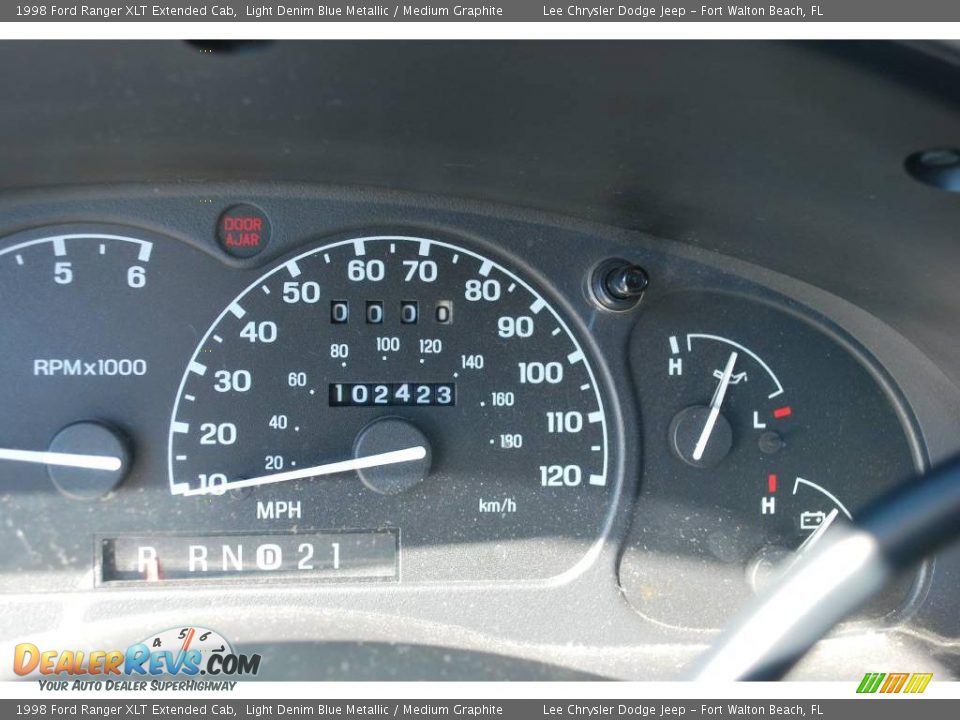 1998 Ford Ranger XLT Extended Cab Light Denim Blue Metallic / Medium Graphite Photo #24