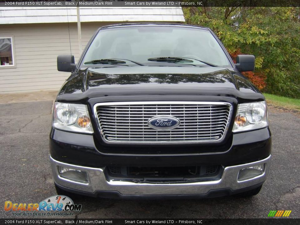 2004 Ford F150 XLT SuperCab Black / Medium/Dark Flint Photo #2