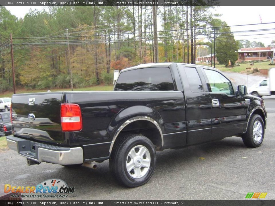 2004 Ford F150 XLT SuperCab Black / Medium/Dark Flint Photo #4