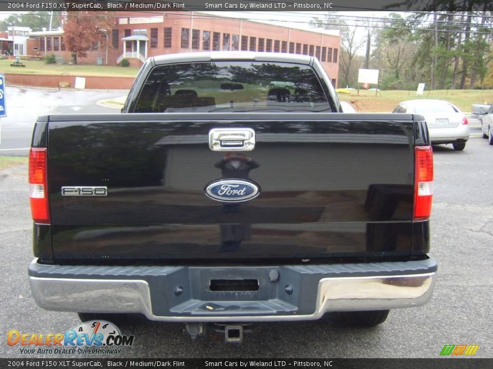 2004 Ford F150 XLT SuperCab Black / Medium/Dark Flint Photo #5