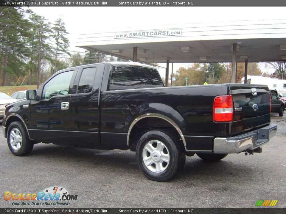 2004 Ford F150 XLT SuperCab Black / Medium/Dark Flint Photo #6