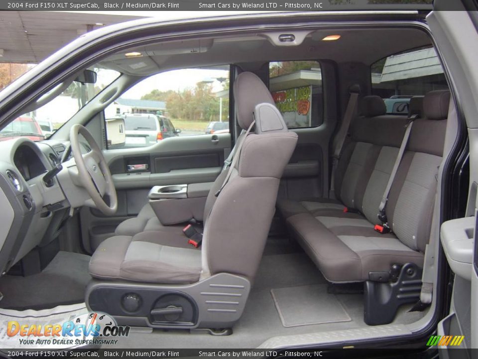2004 Ford F150 XLT SuperCab Black / Medium/Dark Flint Photo #11