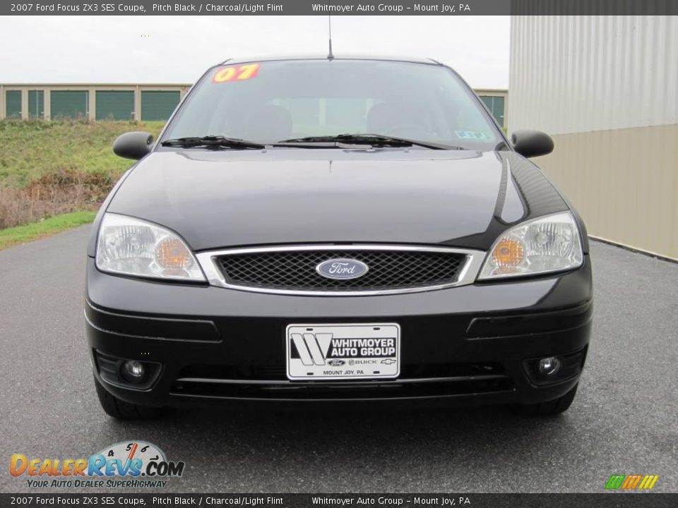 2007 Ford Focus ZX3 SES Coupe Pitch Black / Charcoal/Light Flint Photo #2