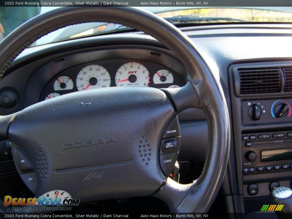 2003 Ford Mustang Cobra Convertible Silver Metallic / Dark Charcoal Photo #24