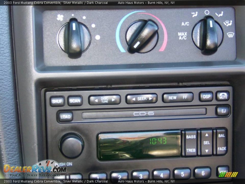 2003 Ford Mustang Cobra Convertible Silver Metallic / Dark Charcoal Photo #25