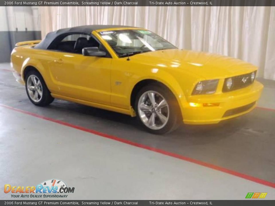 2006 Ford Mustang GT Premium Convertible Screaming Yellow / Dark Charcoal Photo #1