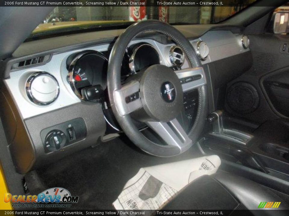 2006 Ford Mustang GT Premium Convertible Screaming Yellow / Dark Charcoal Photo #3