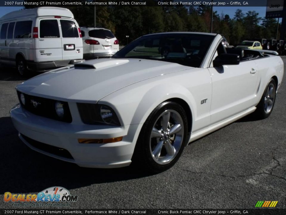 2007 Ford Mustang GT Premium Convertible Performance White / Dark Charcoal Photo #4
