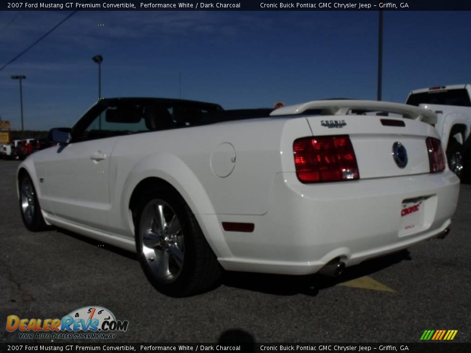 2007 Ford Mustang GT Premium Convertible Performance White / Dark Charcoal Photo #6