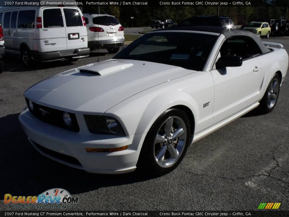 2007 Ford Mustang GT Premium Convertible Performance White / Dark Charcoal Photo #11