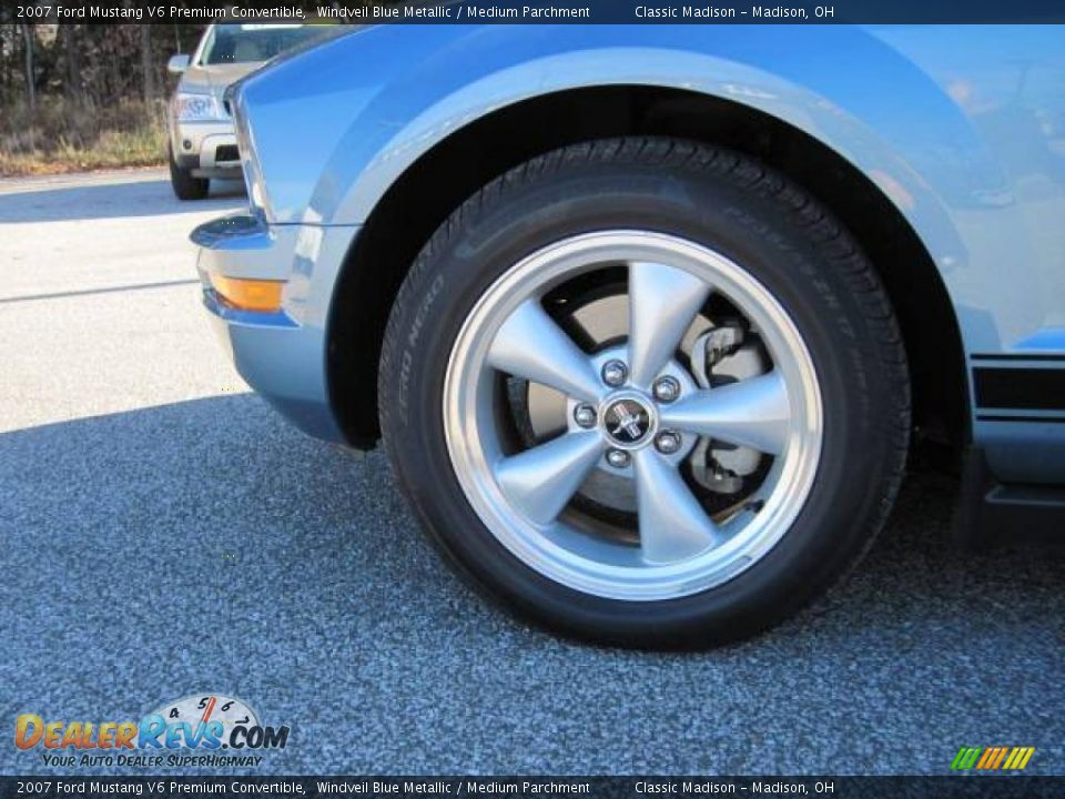 2007 Ford Mustang V6 Premium Convertible Windveil Blue Metallic / Medium Parchment Photo #7