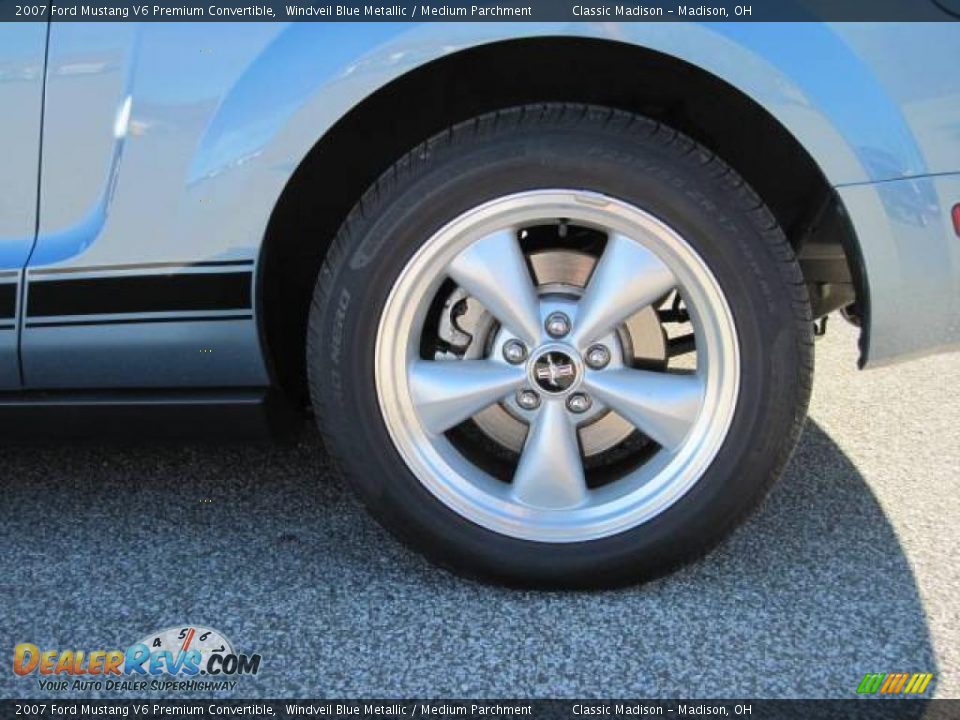 2007 Ford Mustang V6 Premium Convertible Windveil Blue Metallic / Medium Parchment Photo #8