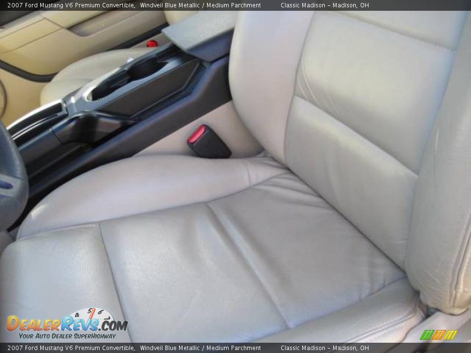 2007 Ford Mustang V6 Premium Convertible Windveil Blue Metallic / Medium Parchment Photo #14