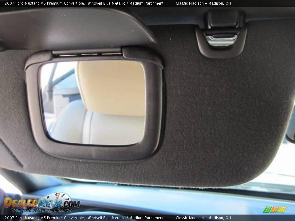 2007 Ford Mustang V6 Premium Convertible Windveil Blue Metallic / Medium Parchment Photo #21