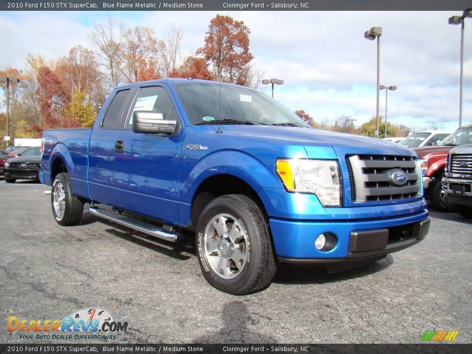 2010 Ford F150 STX SuperCab Blue Flame Metallic / Medium Stone Photo #1