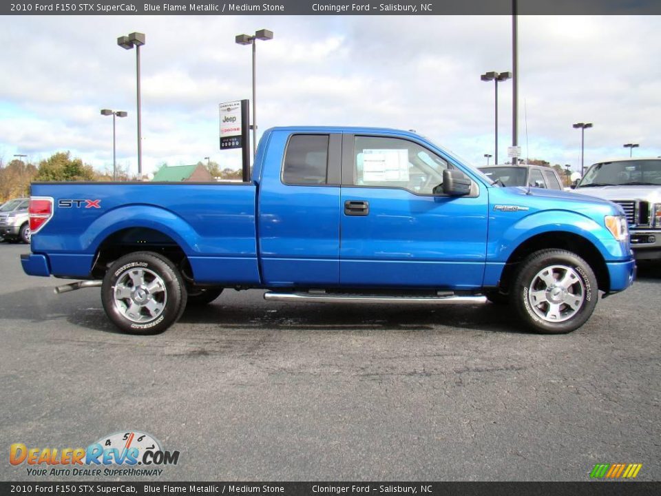 2010 Ford F150 STX SuperCab Blue Flame Metallic / Medium Stone Photo #2