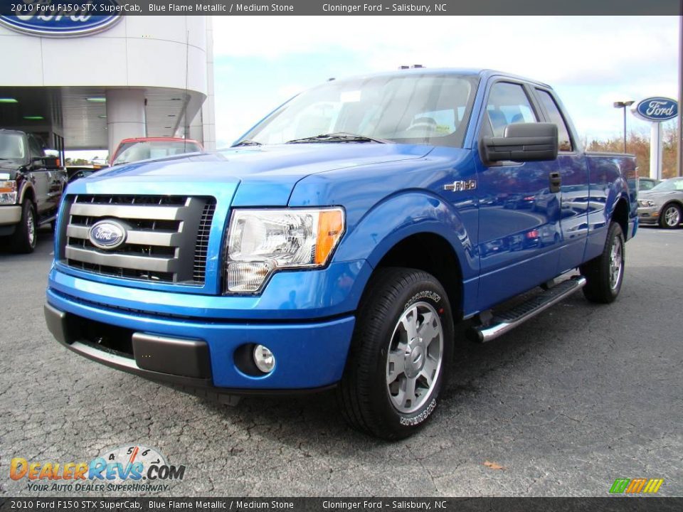 2010 Ford F150 STX SuperCab Blue Flame Metallic / Medium Stone Photo #6