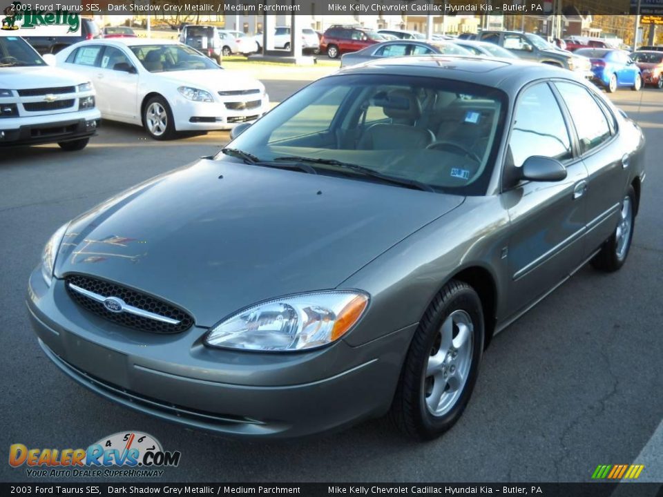 2003 Ford Taurus SES Dark Shadow Grey Metallic / Medium Parchment Photo #15