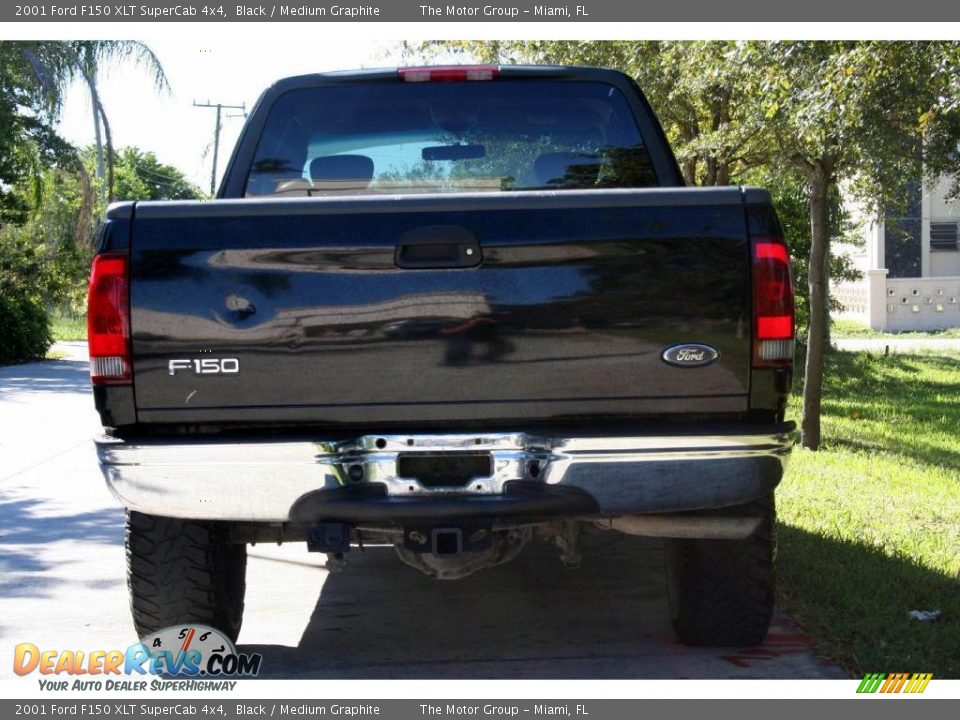 2001 Ford F150 XLT SuperCab 4x4 Black / Medium Graphite Photo #7