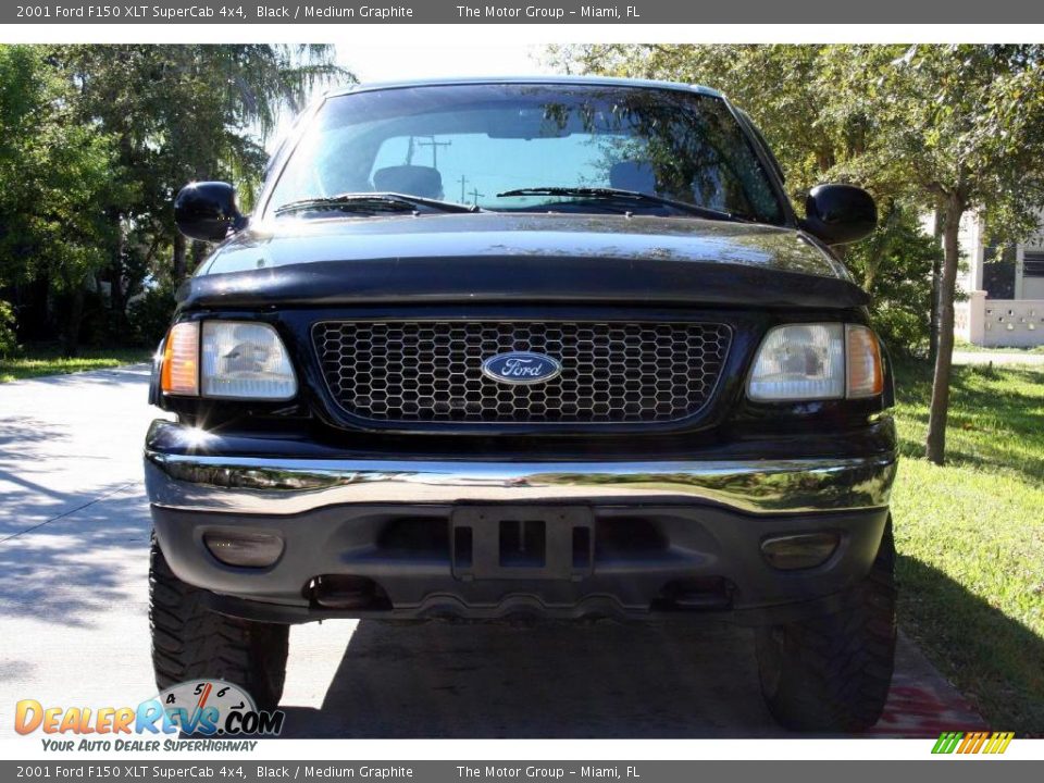 2001 Ford F150 XLT SuperCab 4x4 Black / Medium Graphite Photo #13
