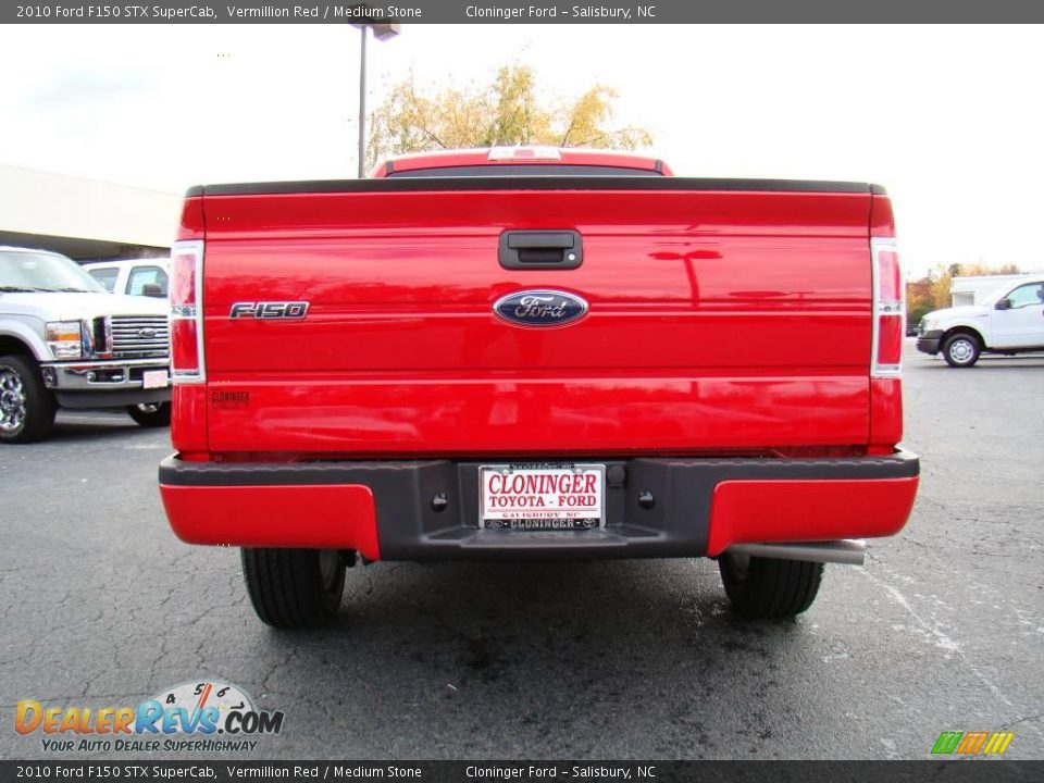 2010 Ford F150 STX SuperCab Vermillion Red / Medium Stone Photo #4
