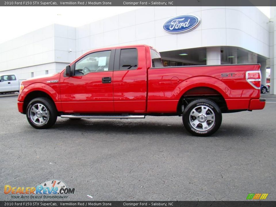 2010 Ford F150 STX SuperCab Vermillion Red / Medium Stone Photo #5