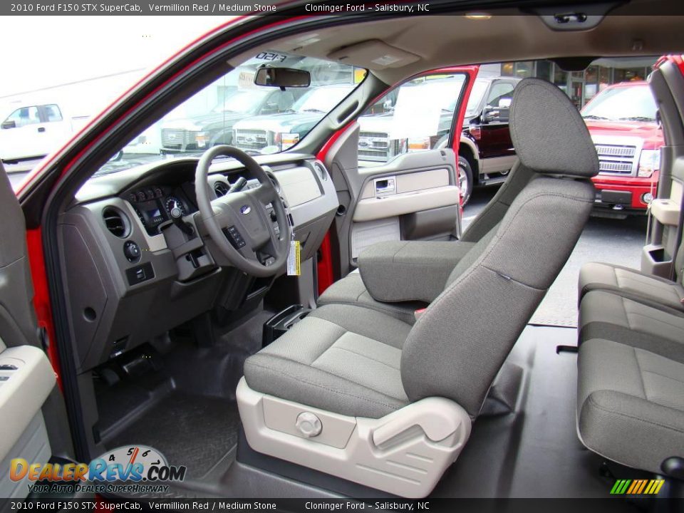 2010 Ford F150 STX SuperCab Vermillion Red / Medium Stone Photo #8