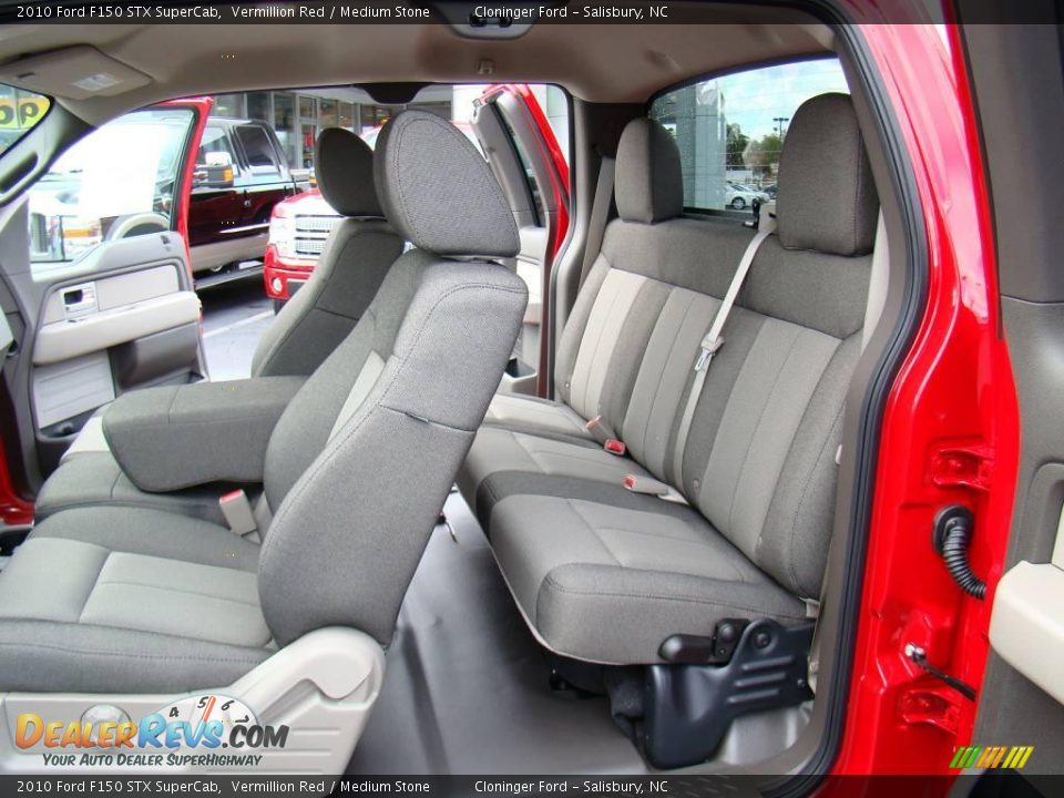 2010 Ford F150 STX SuperCab Vermillion Red / Medium Stone Photo #9