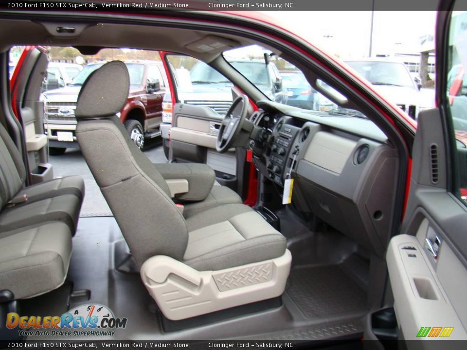 2010 Ford F150 STX SuperCab Vermillion Red / Medium Stone Photo #11