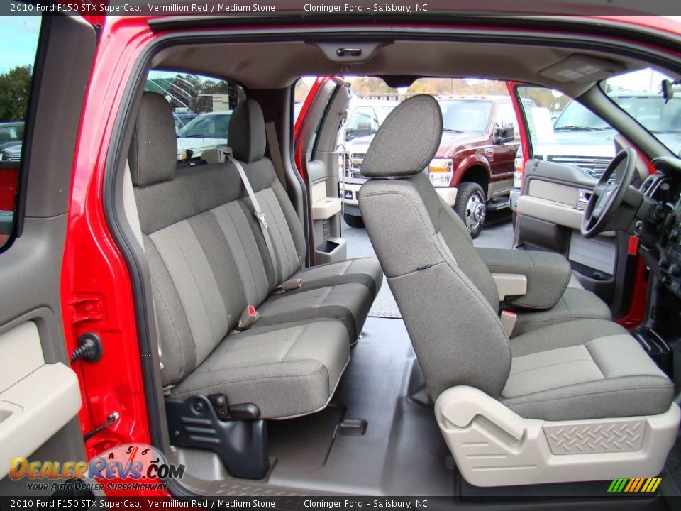 2010 Ford F150 STX SuperCab Vermillion Red / Medium Stone Photo #12