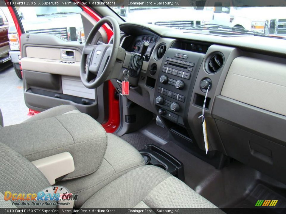 2010 Ford F150 STX SuperCab Vermillion Red / Medium Stone Photo #13