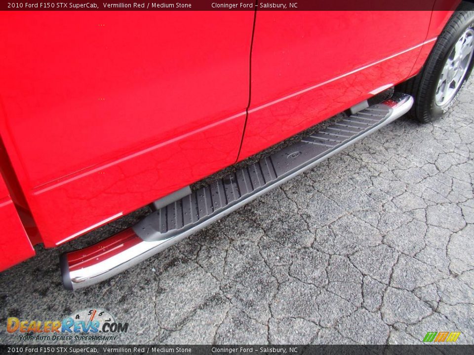 2010 Ford F150 STX SuperCab Vermillion Red / Medium Stone Photo #14