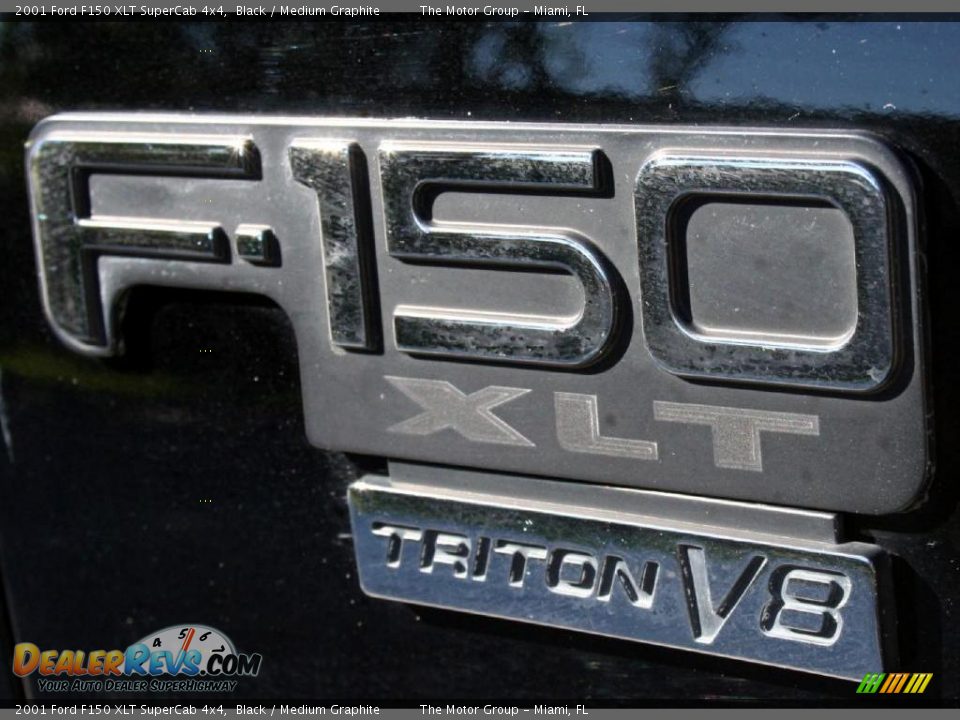 2001 Ford F150 XLT SuperCab 4x4 Black / Medium Graphite Photo #22