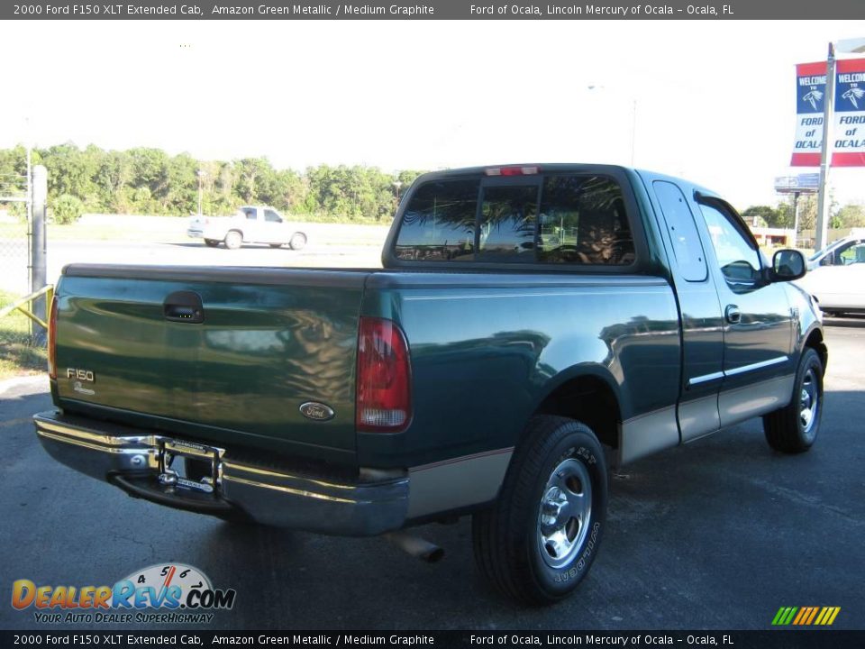 2000 Ford F150 XLT Extended Cab Amazon Green Metallic / Medium Graphite Photo #3