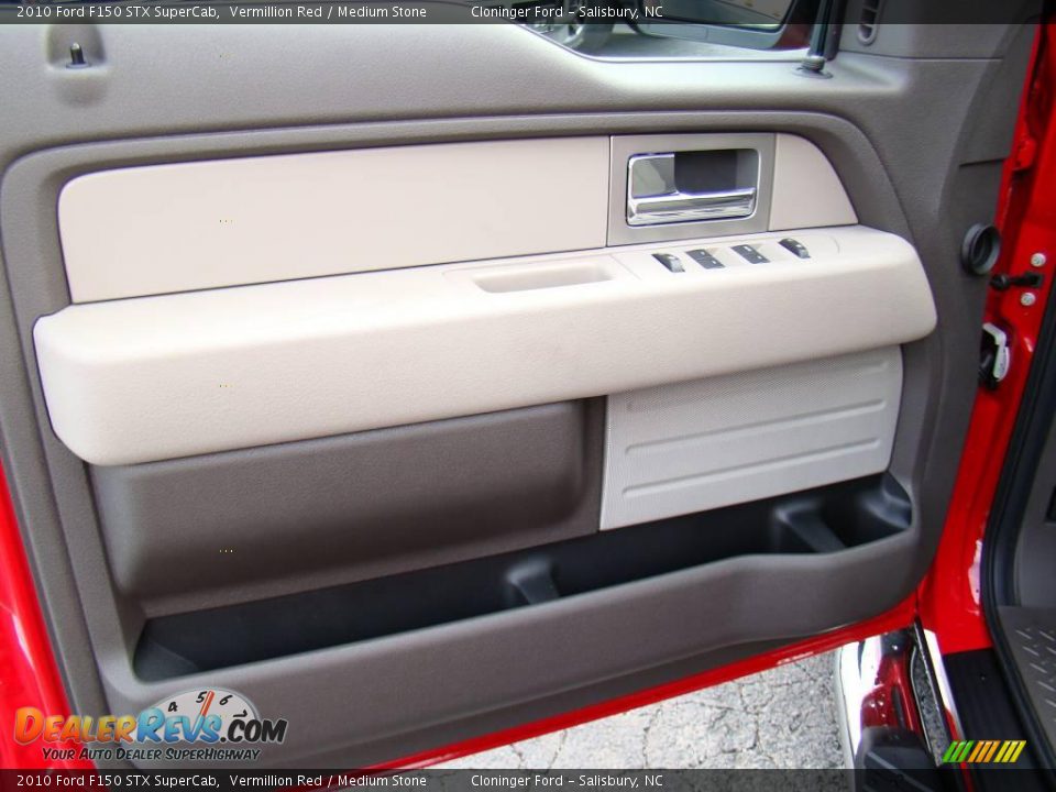 2010 Ford F150 STX SuperCab Vermillion Red / Medium Stone Photo #17